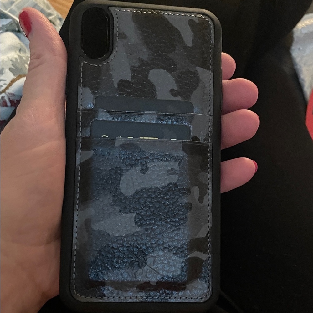 Venito Leather iPhone XS Max Case in Gray